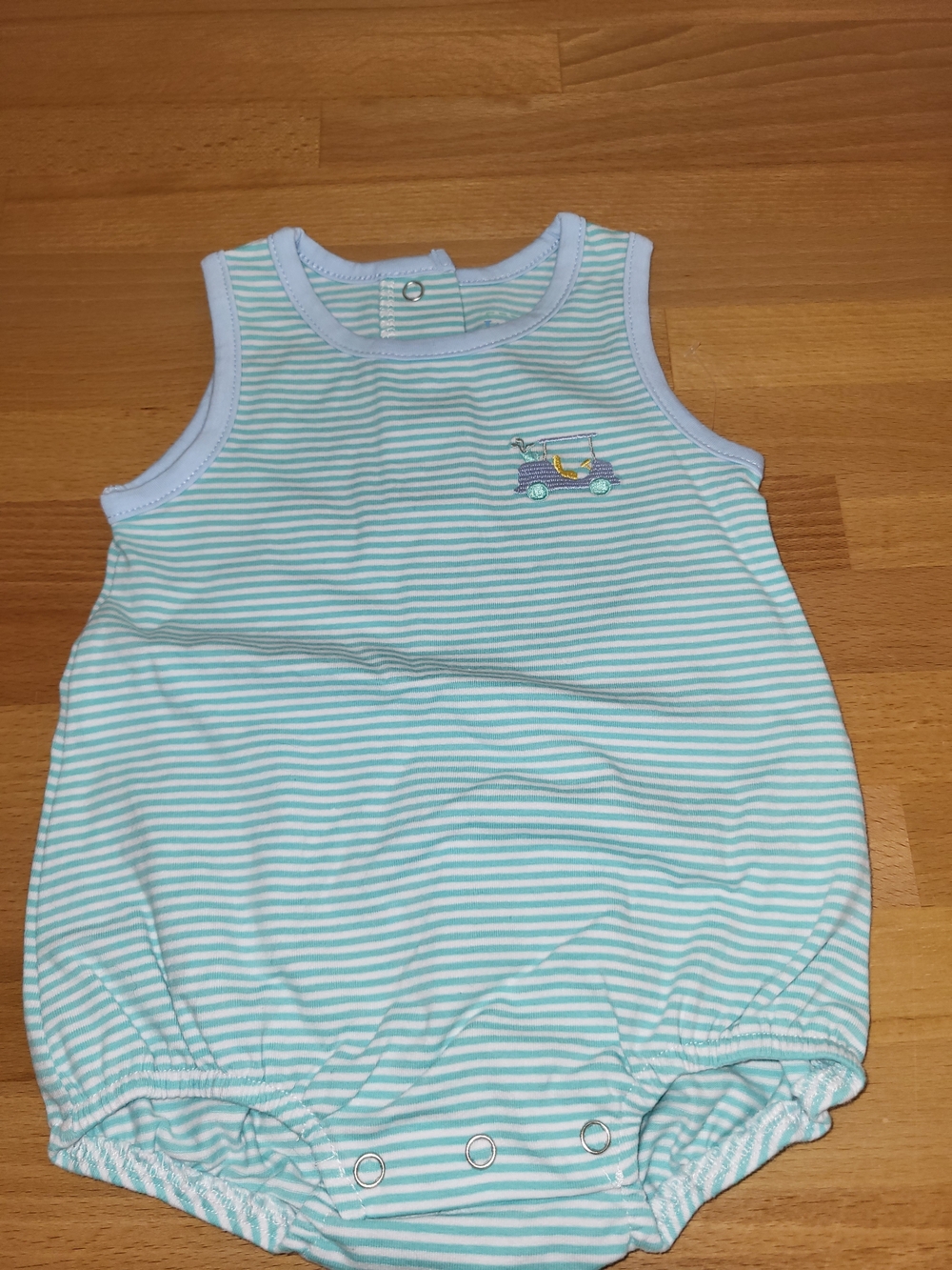 Nwot Baby Boys Size 3 Months Embroided Golf Bubble Romoer